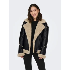 Onlwılma Faux Leath Sherpa Mont  15293010