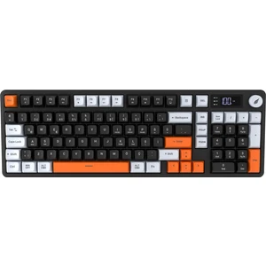 Hawk Gaming HK258 Membrane LCD Rgb Kablosuz/bluetooth Siyah Turuncu Full Türkçe Gaming Klavye