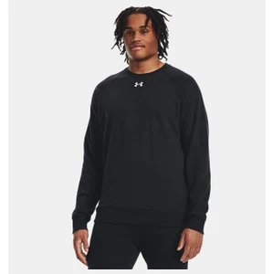 Under Armour Rival Fleece Crew Erkek Siyah Sweatshirt 1379755-001