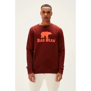 Bad Bear Logo Crewneck Kahverengi Erkek Sweatshirt 22.02.12.007-C122