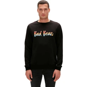 Bad Bear Manuscript Crewneck Erkek Siyah Sweatshirt 23.02.12.016-C01