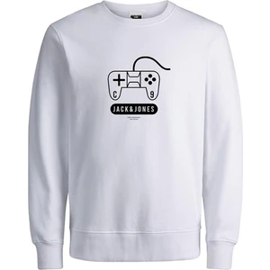 Jack & Jones Bisiklet Yaka Beyaz Erkek Sweatshirt 12225141_JCOCONSOLE Sweat Crew Neck