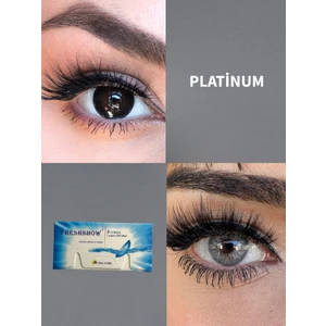 FRESHSHOW Luxury Platinum/ Hareli Renkli Gri Göz Kirpik Lens / Yıllık 1 Adet