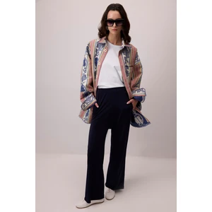 Touche Prive Beli Lastikli Relax Pantolon