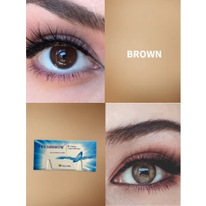 FRESHSHOW Luxury Cool Hazel / Hareli Renkli Ela Göz Kirpik Lens / Yıllık 1 Adet