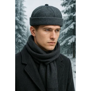 Gonca Şapka Ayarlanabilir Kışlık Kaşe Docker Retro Takke Şapka