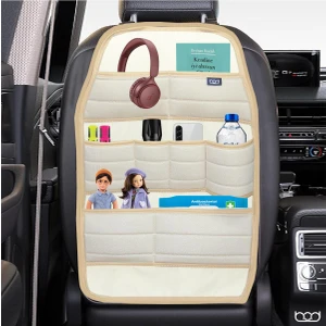 Ecolux Serisi Taytüyü Araba Oto Koltuk Arkası Eşya Düzenleyici Araç Içi Organizer Bej
