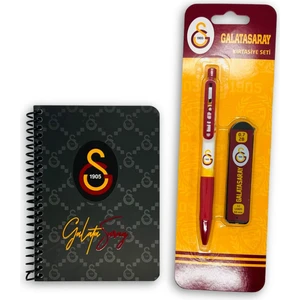 Galatasaray Lisanslı Kırtasiye Seti – Çıt Çıt Dosya, Telli Defter, Kurşun Kalem, Uçlu Kalem ve Uç, Silgi, Roket Silgi, Kalemtraş ve Islak Mendil – Gs Taraftar Öğrenci Okul Seti
