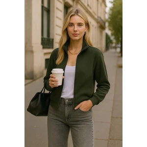 Kadın Fermuarlı Içi Polarlı Sweatshirt