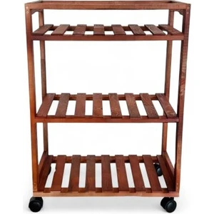 Ahşap Servis Arabası Tekerlekli Araba 5875