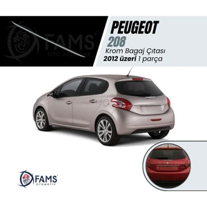 Fams Otomotiv  Peugeot 208 Krom Bagaj Alt Çıtası 2012> Paslanmaz Çelik (HB)