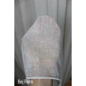 Keten Tül 1/3 Sıklık Boru Pileli