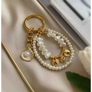 Istiridye Charm Ikı Harf Anahtarlık