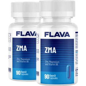 FLAVA ZMA | Çinko Magnezyum B6 Vitamini - 90 Kapsül x 2 Adet