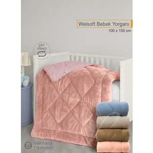 Lüks Welsoft Bebek Yorganı | 100X150 cm | Çift Taraflı Kullanım | Kuzu Tüyü Yumuşaklığı