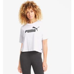 Ess Cropped Logo Light Straw Kadın Beyaz Günlük T-Shirt.02