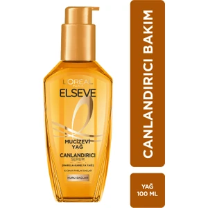 L'Oréal Paris Elseve Mucizevi Canlandırıcı Bakım Yağı 100 ml Tüm Saç Tipleri için Besleyici ve Günlük Kullanıma Uygun