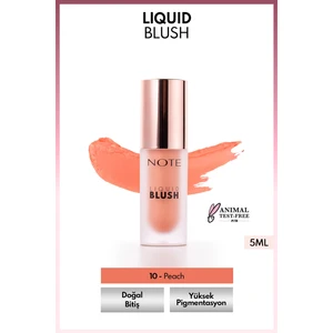 Note Cosmetics Liquid Blush Nemlendirici Etkili Likit Allık - 10 Peach (Işıltılı)