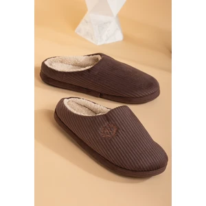 Kışlık  Erkek Visco Ortopedik Kaymaz Taban  Ses Yapmayan Damat ve Bohça Ev Terliği