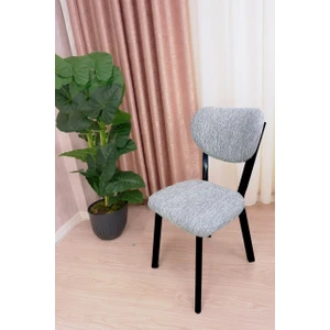 Bohem Jakarlı Sandalye Kılıfı Çubuk Desen 6 Adet