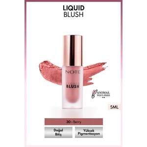 Note Cosmetics Liquid Blush Nemlendirici Etkili Likit Allık - 30 Berry (Işıltılı)