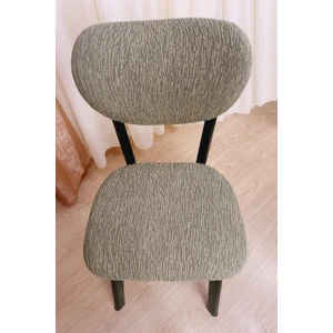 Bohem Jakarlı Sandalye Kılıfı Çubuk Desen 6 Adet