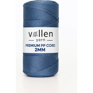 Vollen Yarn Premium Polyester Makrome Ipi  2mm ,makrome Ip,makrame,supla,çanta IPI,LACIVERT,200GR,230M
