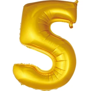Folyo Balon 5 Rakamı Helyum Balon 36 cm Gümüş Renk - 5 Yaş Balonu - 5 Yaş Balon - 5 Rakam Balon