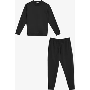 2 Iplik Pamuklu Standart Fit Normal Kesim Eşofman Takımı Paketi