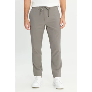 Slim Fit Dar Kesim Beli Bağlamalı Çizgili Yan Cepli Casual Jogger Pantolon