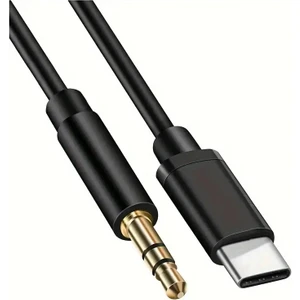3.5 mm Jack Aux Ses Tpe-C Kablosu Tip C'den 3.5 mm Jack Adaptör Kablosu Hoparlörler Araç Telefon Aksesuarları USB C Adaptör Kablosu 1m