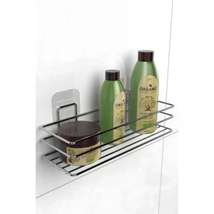 Yapışkanlı Gümüş Banyo Düzenleyici Banyo Aksesuar Şampuanlık Duşakabin Rafı Askılık Krom Banyo Köşel