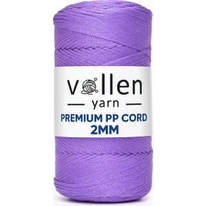 Vollen Yarn Premium Polyester Makrome Ipi  2mm ,makrome Ip,makrame,supla,çanta IPI,LACIVERT,200GR,230M