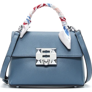 Kadın Mavi Uzun Askılı Aksesuarlı Mini Çapraz Çanta 25ABD280518