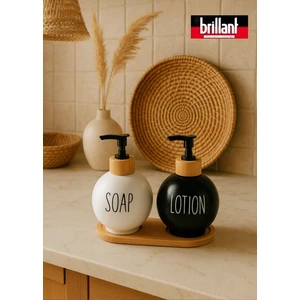 Sıvı Sabunluk BR-6538 W 500ML Bambu Standlı 2li X12