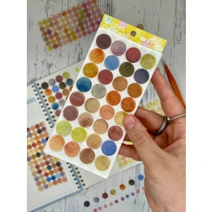 Monet Garden Sarı Tonları 6 Yaprak 312 Adet Yuvarlak Kağıt Sticker Seti / Etiket / Çıkartma