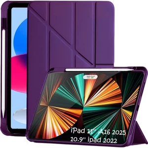 Apple Ipad 11 (A16) 2025 10. Nesil 10.9 2022 Kılıf Yumuşak Kalem Bölmeli Akıllı Uyku Modlu A2696 A2757 A3355