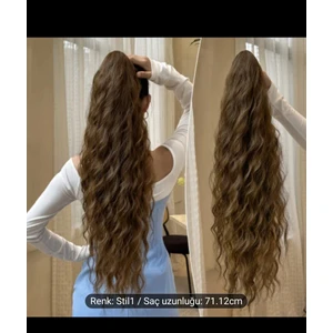 At Kuyrugu Tepelik Takcık Saçlar Fiber Isıya Dayanıklı Takma Saç