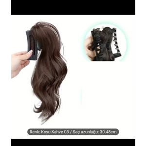 At Kuyrugu Tepelik Takcık Saçlar Fiber Isıya Dayanıklı Takma Saç