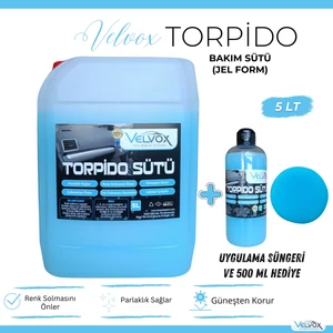 Torpido Bakım Sütü 5 Lt (Jel Formu) + 500 ml Ve Sünger Hediye , Torpido Temizleyici, Torpido Bakım