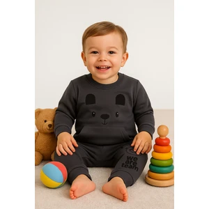 Tuma Collectıon Erkek Çocuk Panda Desenli Mevsimlik Eşofman Takım Uzun Kollu Pamuklu Sweatshirt Alt 1 Yaş