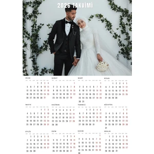 Kişiye Özel Tek Sayfa  Takvim 2026 Yılı (A4 Boyutunda )