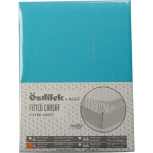 Trendy Yastık Kılıflı 180x200 Cm Fitted Çarşaf Turkuaz