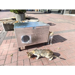 Kedi Evi Kedi Yuvası Kedi Barınağı Dış Mekan Su ve Soğuk %100 Korunaklı 70X36X40 cm