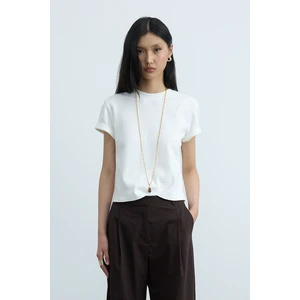 Ekru Comfy Basic Tişört