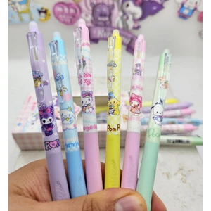2 Adet Sanrio Kawaii Silinebilir Tükenmez Jel Kalem Okul Öncesi Sevimli Hediyelik Model Seçenekli