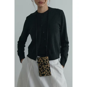 Kahverengi Mia Leopar Telefon Çantası