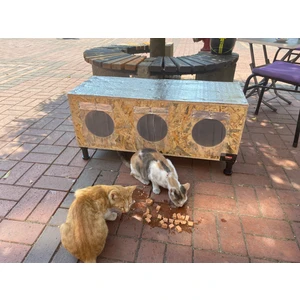 Kedi Evi Kedi Yuvası Kedi Kulübesi Iç ve Dış Mekan Için Uygun Özel Tasarım %100 Isı ve Su Yalıtımlı