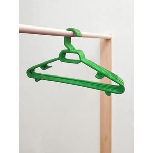 Elbise Kıyafet Askısı 24'lü Set 24 Adet Yeşil Plastik 24 Gömlek Askısı