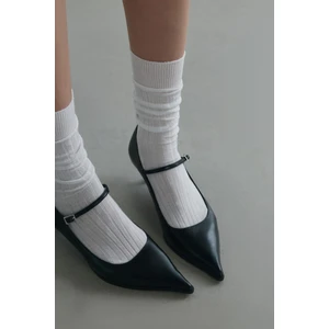 Beyaz Yves Fitilli Çorap